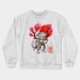 Samouraï Cat Crewneck Sweatshirt
